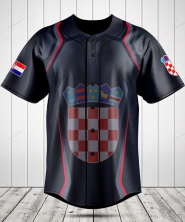 Croatia Flag Baseball Jersey - Stylish Supporter Apparel For Fans