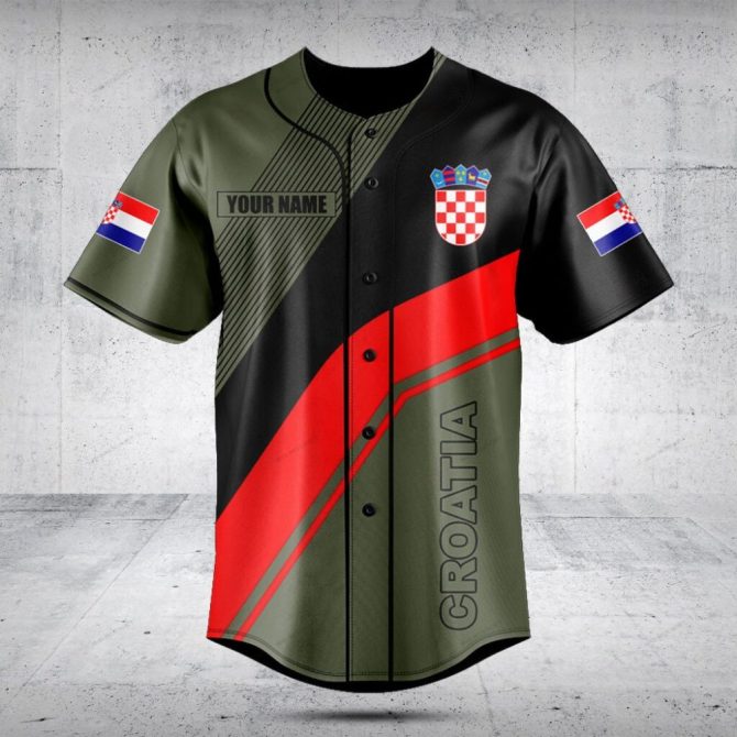Customizable Croatia Baseball Jersey - Unique Design, Show Your Pride!