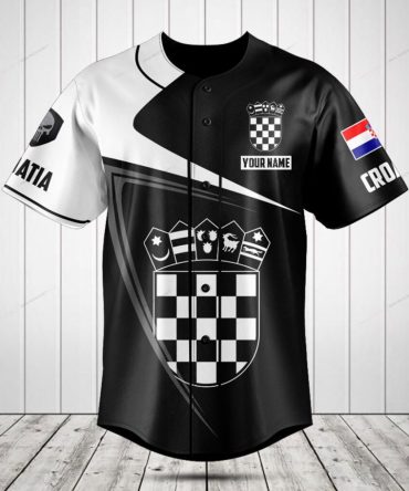 Custom Croatia Baseball Jersey – Personalized Name & Flag Design, Unisex, High-Quality Fabric