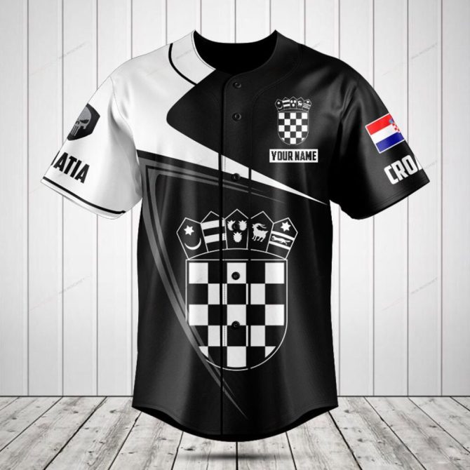 Custom Croatia Baseball Jersey – Personalized Name & Flag Design, Unisex, High-Quality Fabric