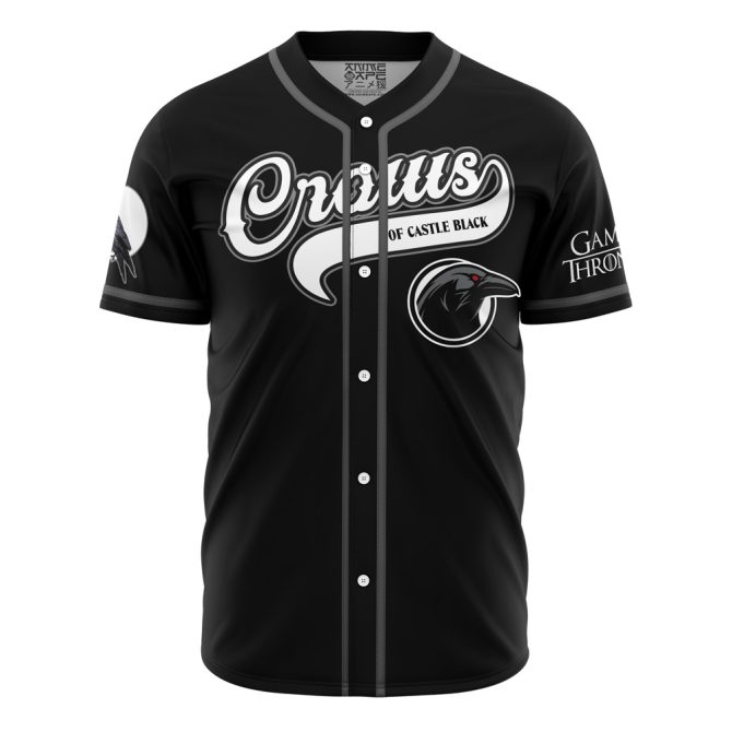 Game Of Thrones Castle Black Crow Baseball Jersey - Stylish Fan Apparel