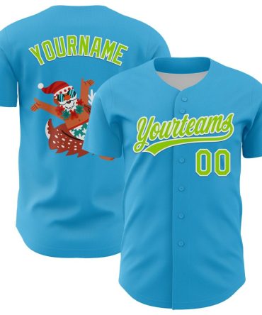 Customizable Holiday-Themed Baseball Jersey - Add Your Name & Team - Perfect Gift!
