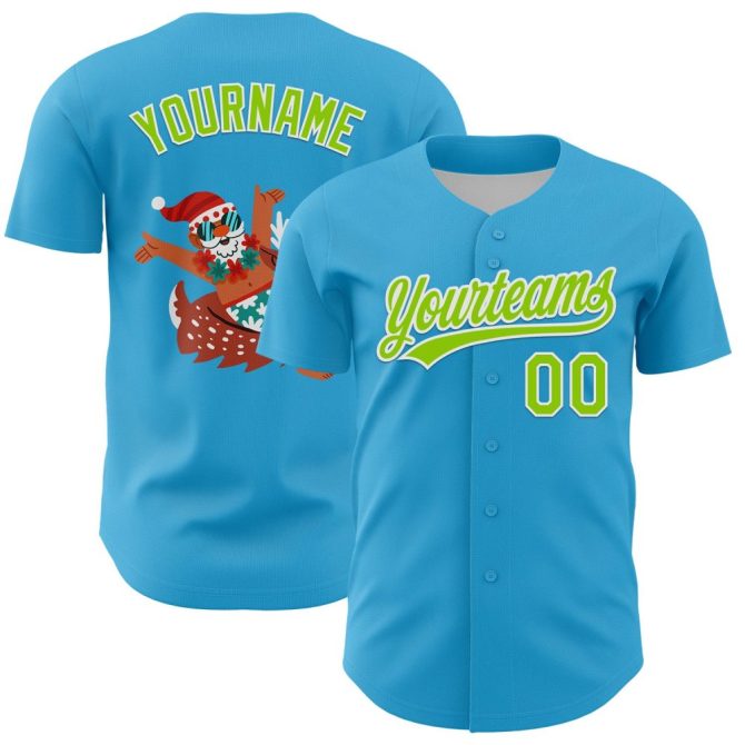 Customizable Holiday-Themed Baseball Jersey - Add Your Name & Team - Perfect Gift!