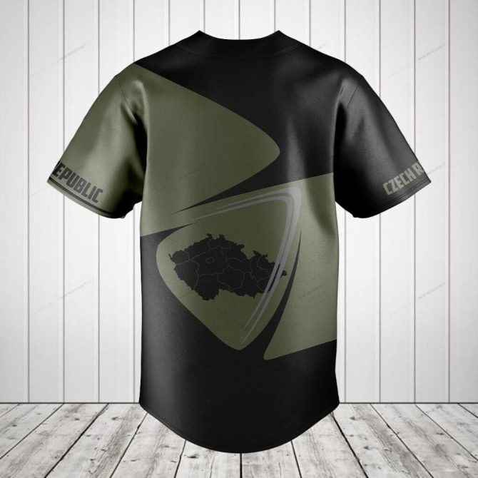 Custom Czech Republic Baseball Jersey - Personalized Name & Map Design - Unisex Sportswear - Image 2