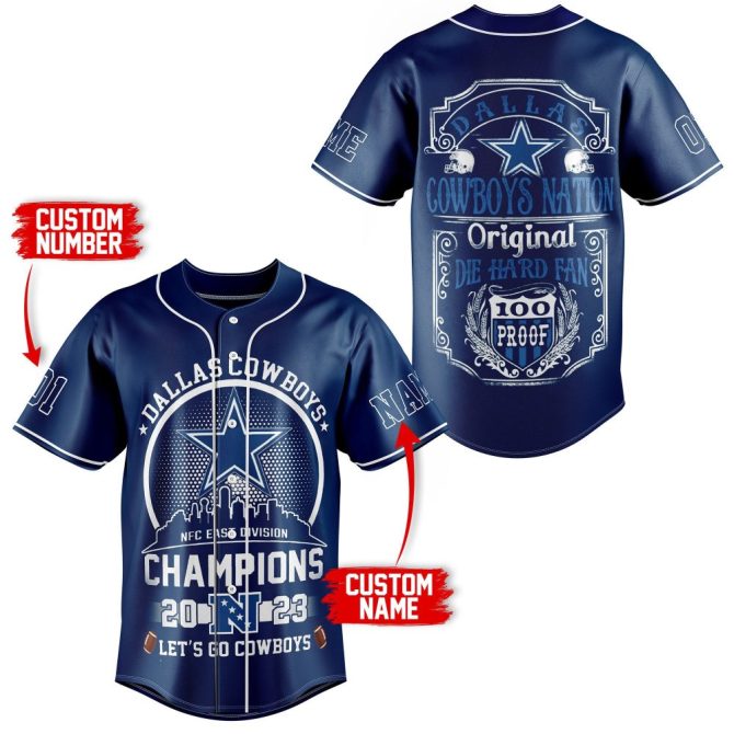 Custom Dallas Cowboys Jersey - Personalized Name & Number Champions 2023 Fan Apparel