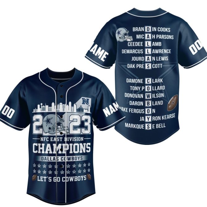 2023 Dallas Cowboys Nfc East Champs Custom Jersey - Celebrate Victory In Style!