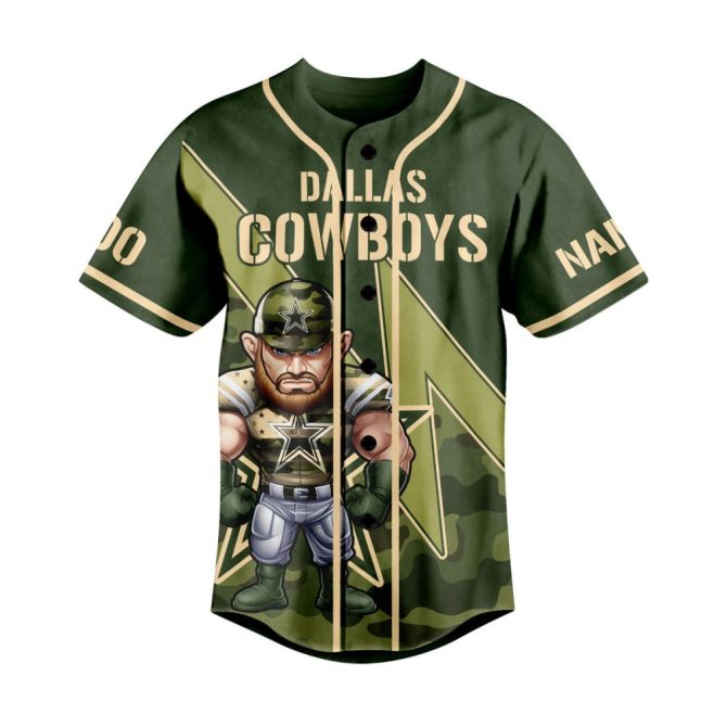 Dallas Cowboys Custom Camo Jersey - Personalized Name & Number - Salute To Service Edition - Image 2