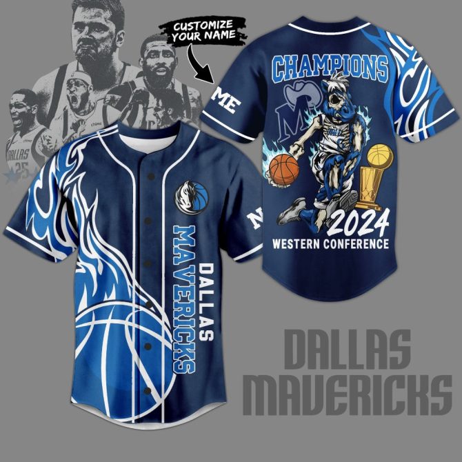 Dallas Mavericks Customizable 2024 Western Conference Champions Jersey - Fan Edition