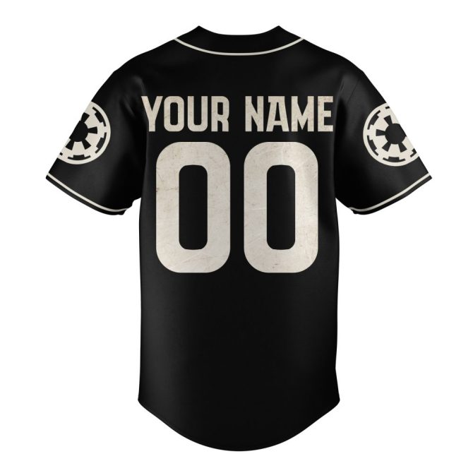 Custom Darth Vader Baseball Jersey - Personalize Your Name & Number - Unique Star Wars Gift! - Image 3