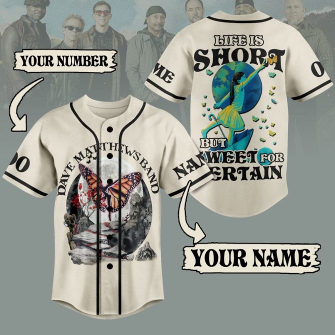 Custom Dave Matthews Band Baseball Jersey - Personalized Name & Number - Unique Gift