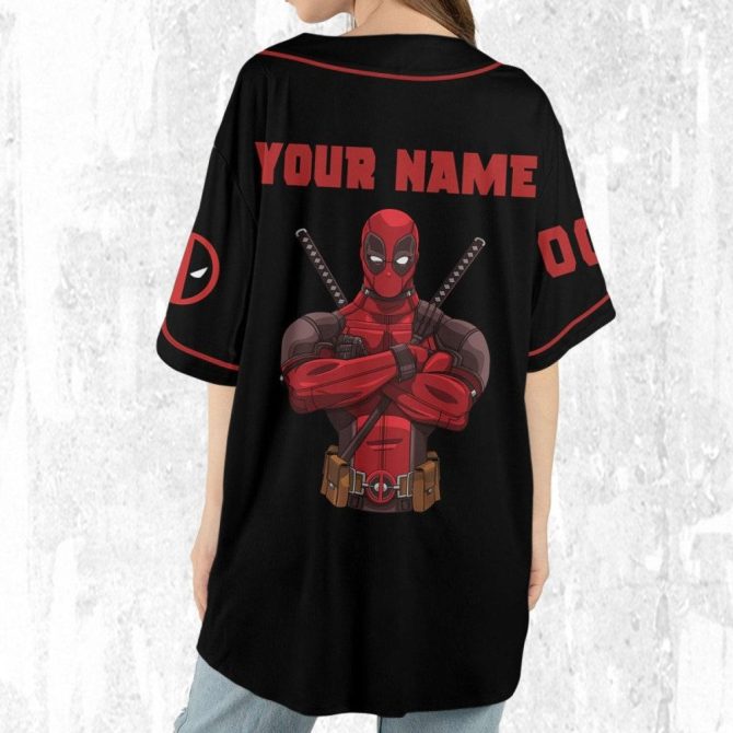 Customizable Deadpool Baseball Jersey For Kids/Youth/Adults – Personalize Your Style! - Image 6