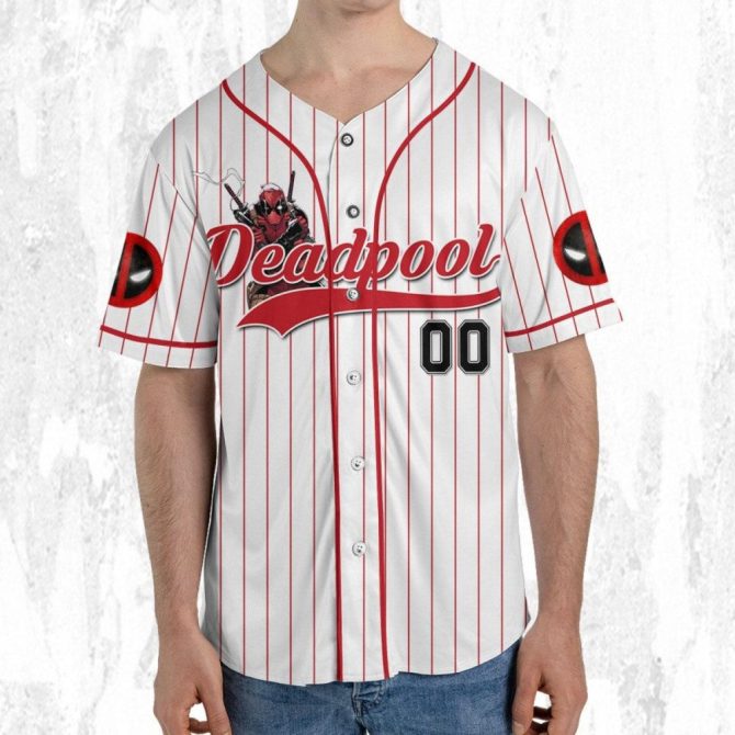Custom Deadpool Baseball Jersey – Personalized For Kids, Youth, Adults – Unique Gift Idea! - Image 6