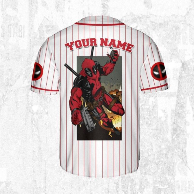 Custom Deadpool Baseball Jersey – Personalized For Kids, Youth, Adults – Unique Gift Idea! - Image 5