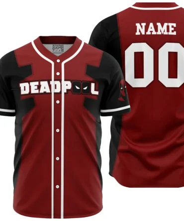 Customizable Deadpool Jersey - Add Your Name & Number - Bold & Stylish Fan Apparel
