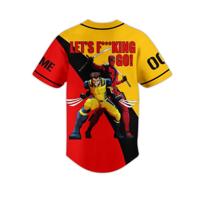 Custom Deadpool & Wolverine Baseball Jersey - Personalized Name & Number, Limited Edition - Image 3
