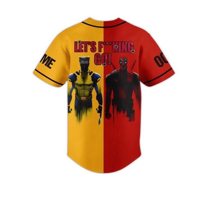 Custom Deadpool & Wolverine Baseball Jersey – Personalize Name & Number! - Image 3