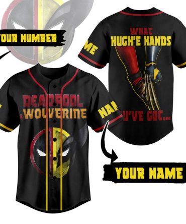 Custom Deadpool & Wolverine Baseball Jersey – Add Name & Number – Unique Superhero Gift