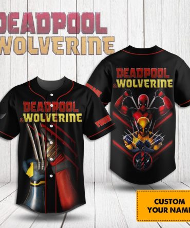 Custom Deadpool & Wolverine Baseball Jersey - Personalized Superhero Fan Gear