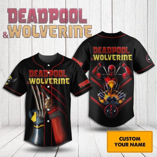 Custom Deadpool & Wolverine Baseball Jersey - Personalized Superhero Fan Gear
