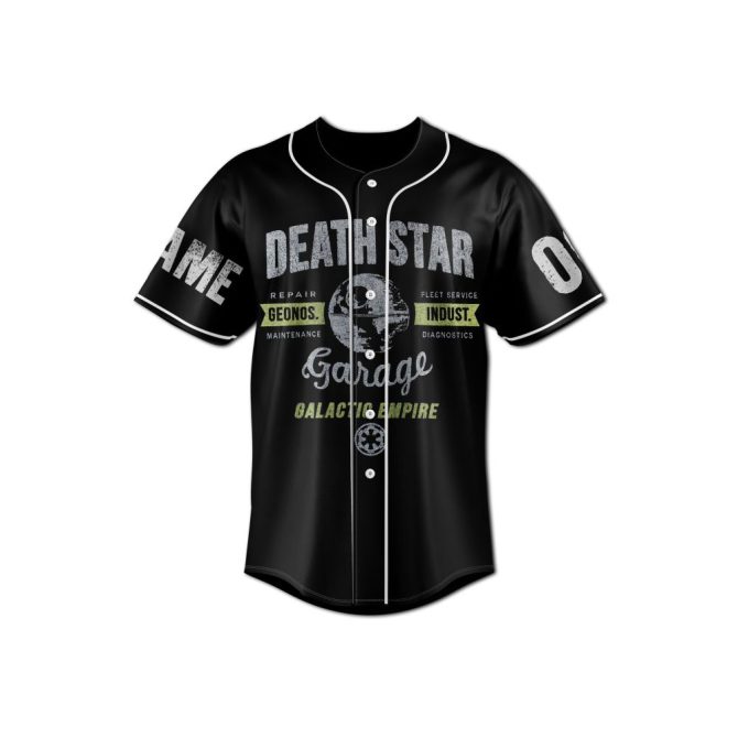 Custom Star Wars Death Star Baseball Jersey - Personalized Name & Number - Image 2