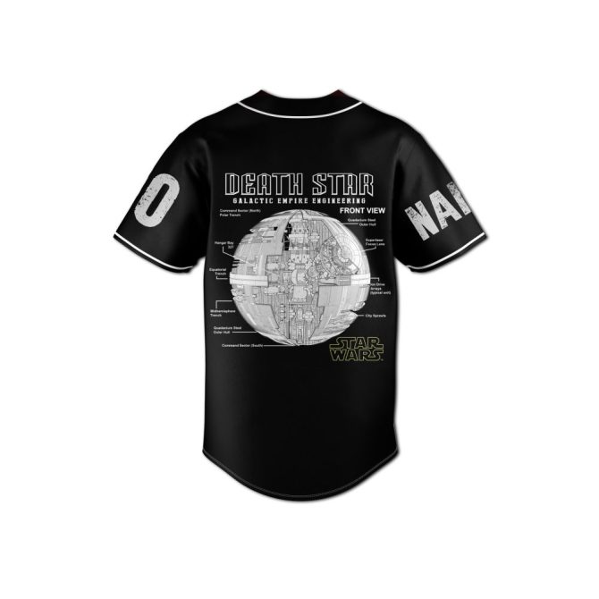 Custom Star Wars Death Star Baseball Jersey - Personalized Name & Number - Image 3
