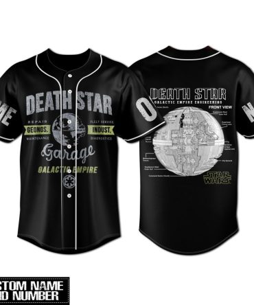 Custom Star Wars Death Star Baseball Jersey - Personalized Name & Number