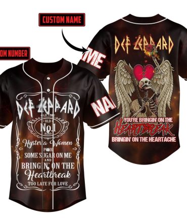 Custom Def Leppard Baseball Jersey - Personalized Name & Number - Rock Band Apparel