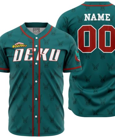 Custom Anime Baseball Jersey - Personalized Deku Design For Fans