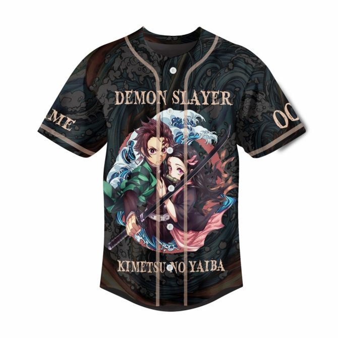 Demon Slayer Custom Jersey – Personalize Name & Number, Anime Fans' Perfect Gift! - Image 3
