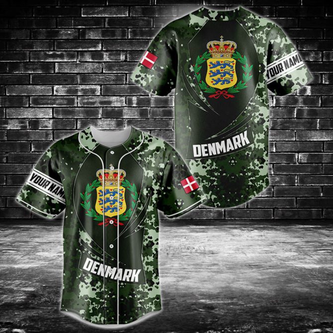 Customizable Denmark Camo Jersey – Personalized Name, Perfect Gift!