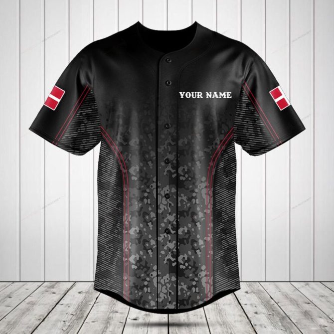 Custom Black Camo Baseball Jersey With Personalized Name & Number – Stylish & Durable