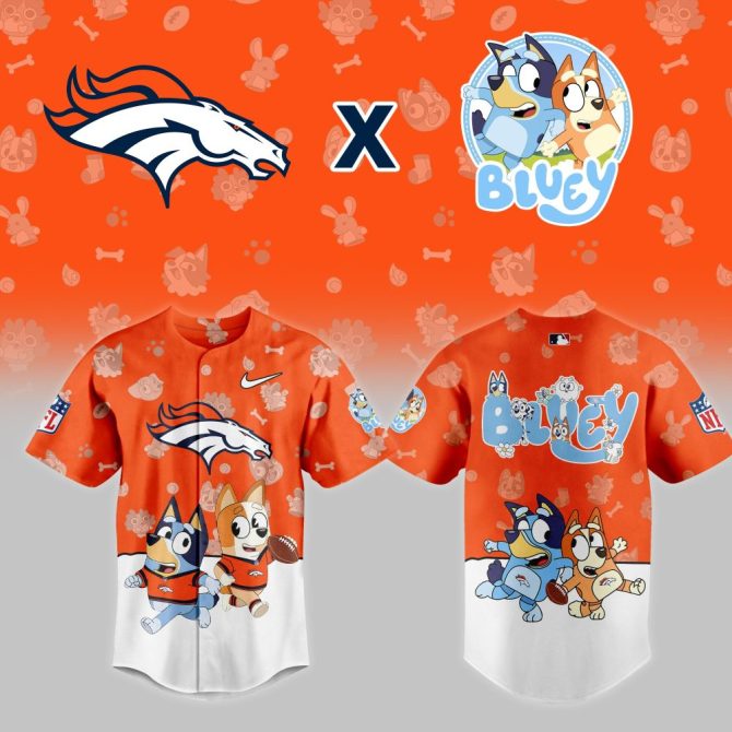 Limited Edition Broncos X Bluey Kids Jersey – Playful Sportswear For Little Fans!
