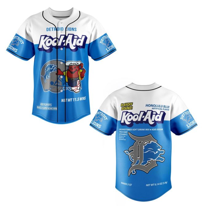 Detroit Lions Kool-Aid Jersey - Playoff Bound Limited Edition, Comfortable & Stylish Fan Gear