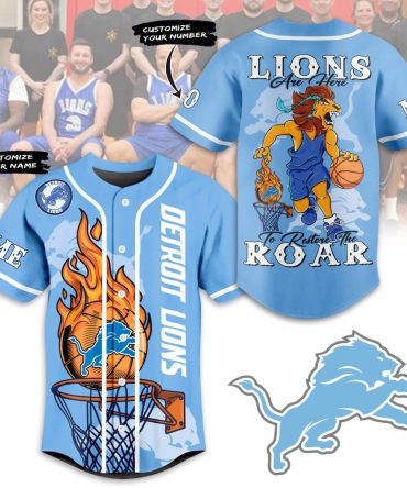 Customizable Detroit Lions Basketball Jersey - Personalized Name & Number