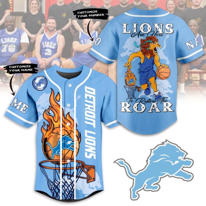 Customizable Detroit Lions Basketball Jersey - Personalized Name & Number