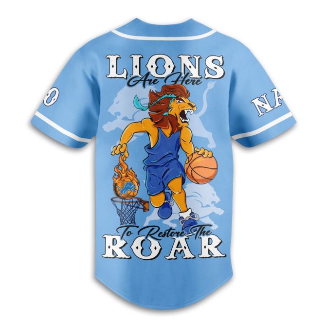 Customizable Detroit Lions Basketball Jersey - Personalized Name & Number - Image 3