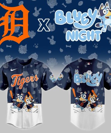 Exclusive Bluey Night X Tigers Jersey - Limited Edition Mlb Fan Gear For Kids & Adults