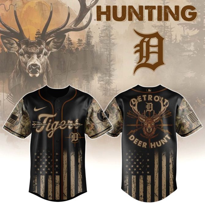 Detroit Deer Hunt Camo Jersey – Premium Hunting Apparel For Outdoor Enthusiasts