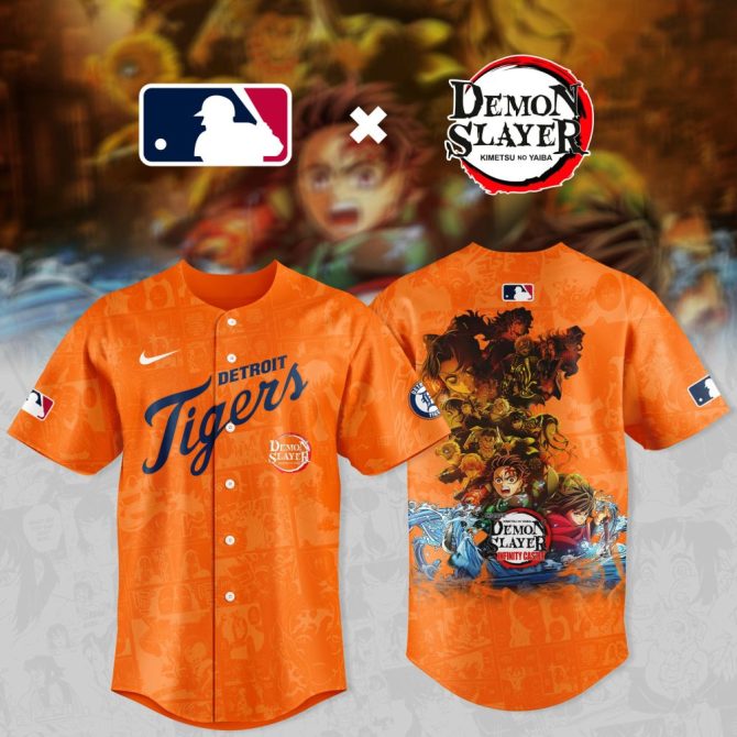 Detroit Tigers X Demon Slayer Limited Edition Jersey – Official Mlb Anime Crossover