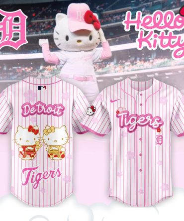 Hello Kitty X Detroit Tigers Pink Jersey – Cute & Stylish Fan Gear!