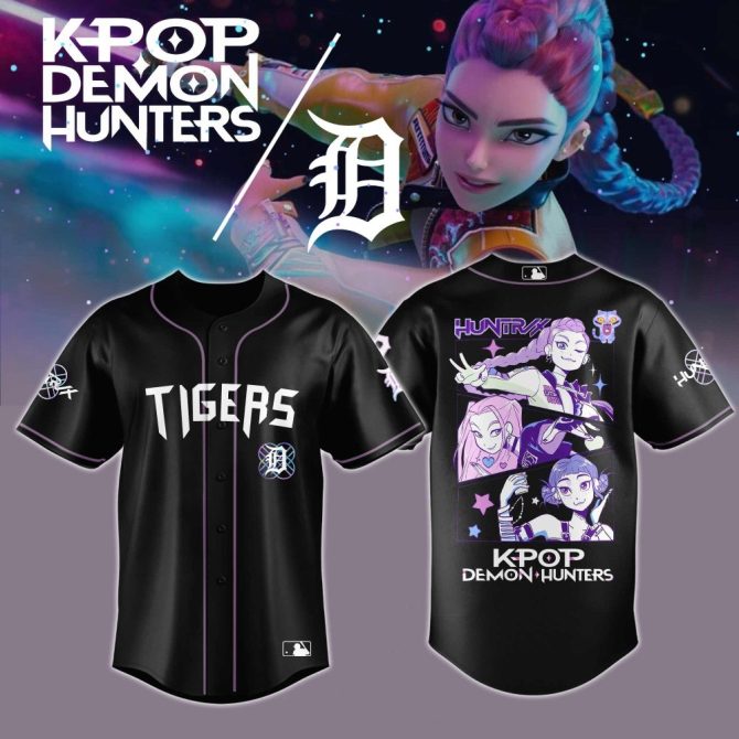 K-Pop Demon Hunters Baseball Jersey - Stylish Anime Fan Apparel For Tigers Fans