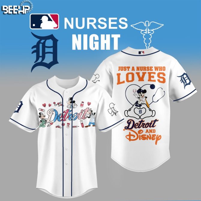 Detroit Nurses Night Disney Baseball Jersey – Perfect Gift For Disney & Baseball Fans!