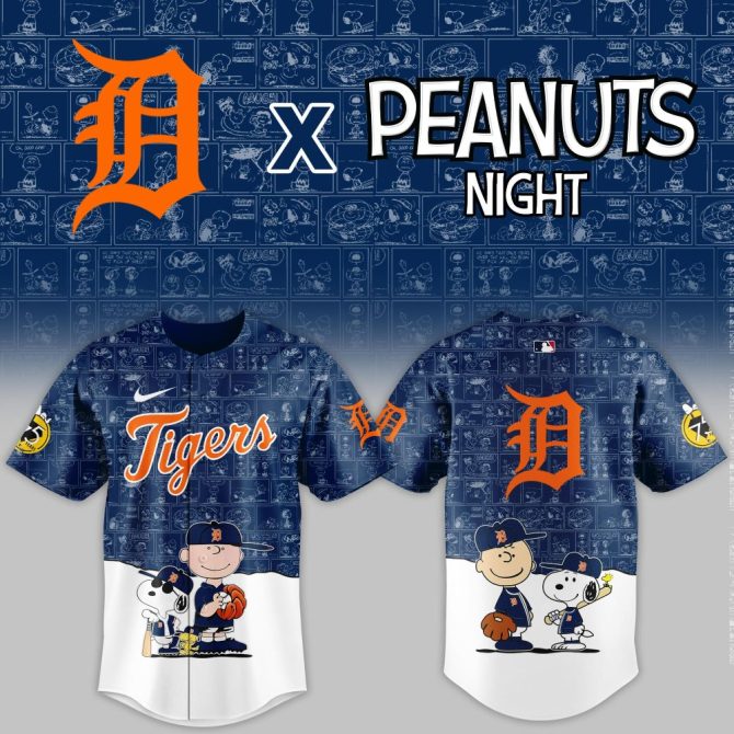 Exclusive Detroit Baseball X Peanuts Night Jersey – Limited Edition Fan Gear!