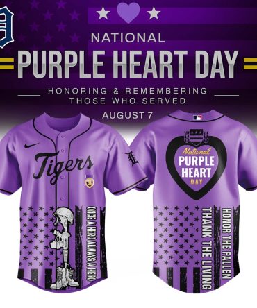 Commemorative Purple Heart Day Baseball Jersey - Honor Veterans In Style