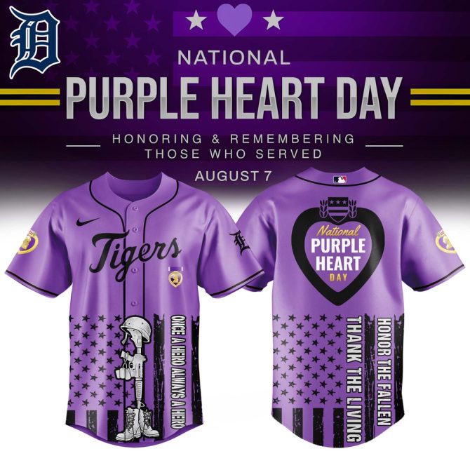 Commemorative Purple Heart Day Baseball Jersey - Honor Veterans In Style