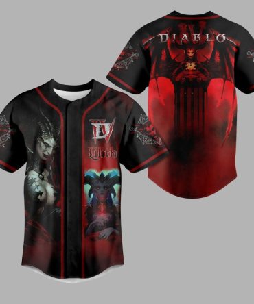 Epic Dark Fantasy Baseball Jersey - Unleash Your Inner Demon Style Now!