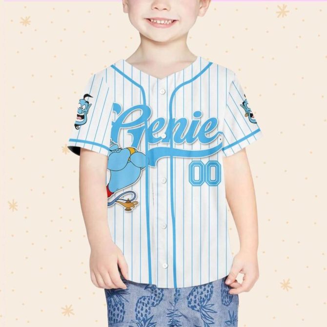 Custom Genie Baseball Jersey For Kids/Youth/Adults - Personalize With Any Name! - Image 5