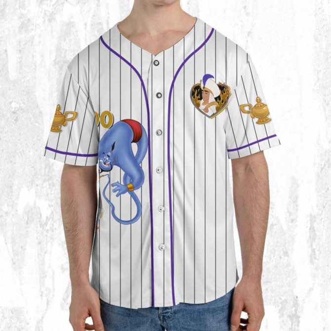Customizable Genie-Themed Baseball Jersey For Kids/Youth/Adults – Add Your Name! - Image 6