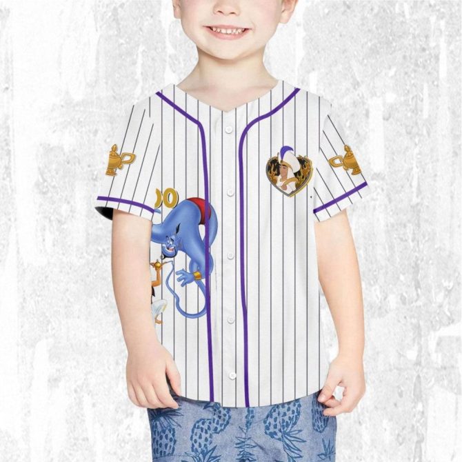 Customizable Genie-Themed Baseball Jersey For Kids/Youth/Adults – Add Your Name! - Image 8