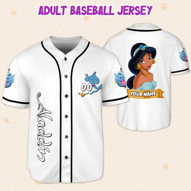 Custom Aladdin Baseball Jersey For Kids/Youth/Adults – Personalize Your Style Now! - Image 6